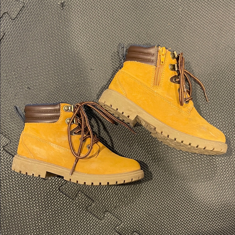 Nautica Boys Brown Lace-Up / zipper Boots